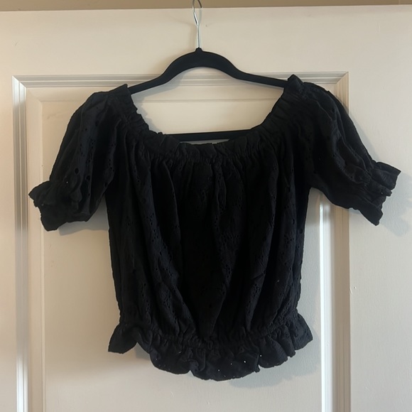 NEW never worn By Together Off the Shoulder eyelet lace crop top - Picture 2 of 8